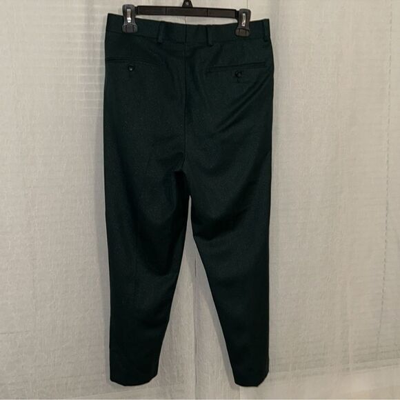 ASOS 30 x 24 Shimmery Winter Green Capri Dress Slacks Senior Ball - Picture 3 of 11